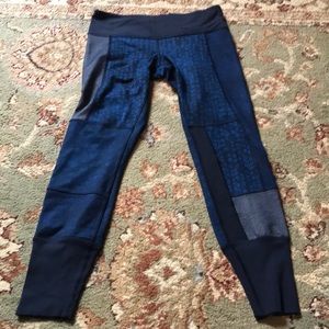 Lululemon Ankle Crop Wonder Under Full On Luon Shashiko Patchwork Legging Size 6